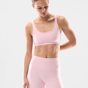 Aritzia Light Pink Scoop Neck Tank Sports Bra
